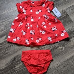 [CARTERS] NWT 3 month red flowers dress